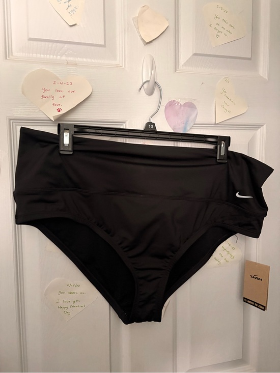 Nike Other - Nike Black High-Waist Bikini Bottoms with Swoosh NWT 2x Competitive